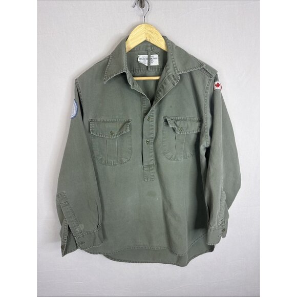 Vintage 1984 Canadian Forces UN Peacekeeper Field Shirt Men XL 17.5 35 Military